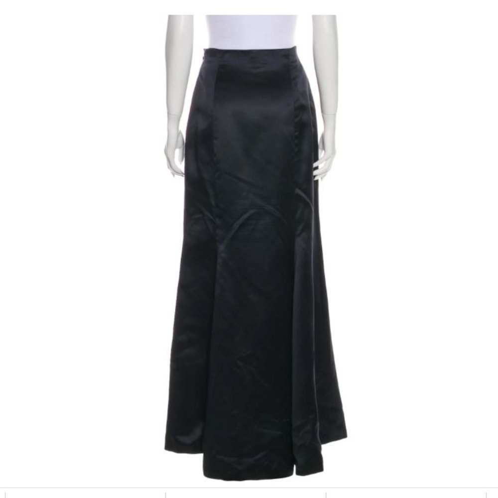 NWT Badgley Mischka Midnight Long  Silk Skirt